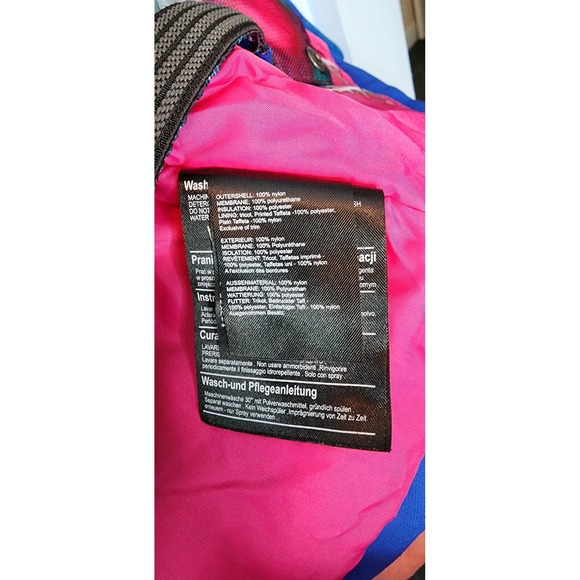 Burton Girls Lynx JK Ski Snowboard Jacket Royal Blue Plaid Lined Size L 14-16 - Picture 6 of 16